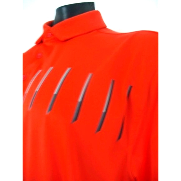 MENS UNDER ARMOUR HEAT GEAR LOOSE POLO SHIRT SIZE XLARGE ORANGE - Picture 1 of 9